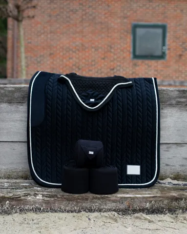 Tapis de selle hfi velvet – HFI – tissu velours – NOIR – FULL DRESSAGE Rduction