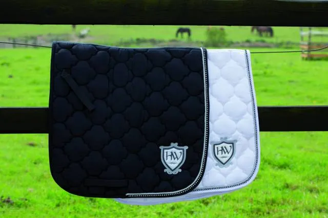 Tapis de selle dressage Rambo diamante - Horseware - polycoton - NOIR - PONY/COB Dernire Chance