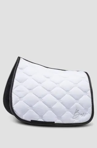 Top Vente Tapis de selle Glitter Dressage Blanc - Boss Equestrian - lgance & confort - Blanc - Dressage - Cheval