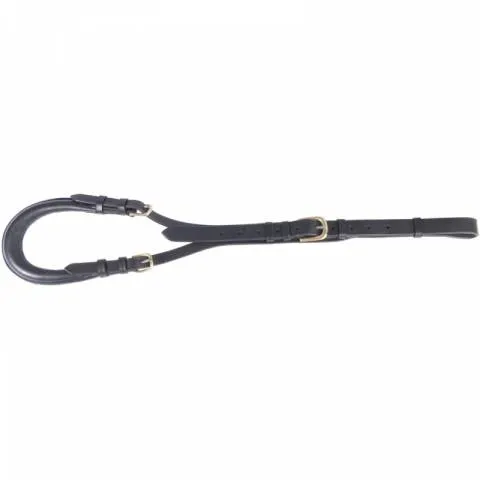 Croupire rglable en cuir TdeT - boucleries laiton - Noir Offre Du Jour