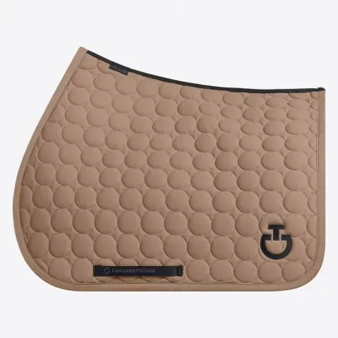 Tapis de selle Circle Quilted Beige – Cavalleria Toscana – Jersey respirant – Beige – Cheval Usine Directe