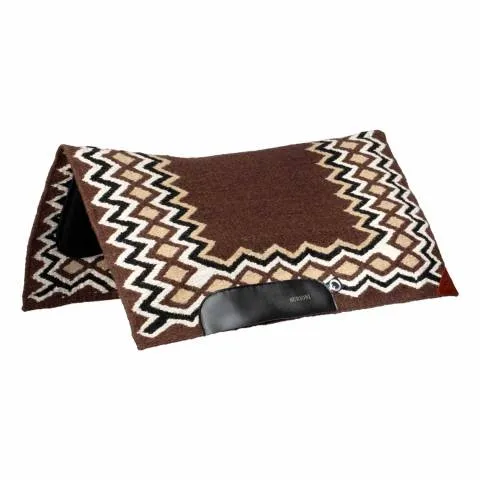 Offre Exclusive Tapis western show marron / beige en laine avec rembourrage en dry F - Burioni