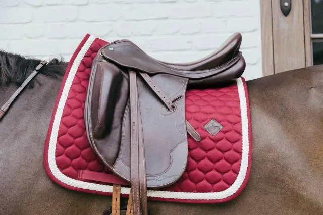 Prix Cass Tapis de selle corde tresse dressage - Kentucky - lgance et confort - Bleu ciel - Dressage - Cheval