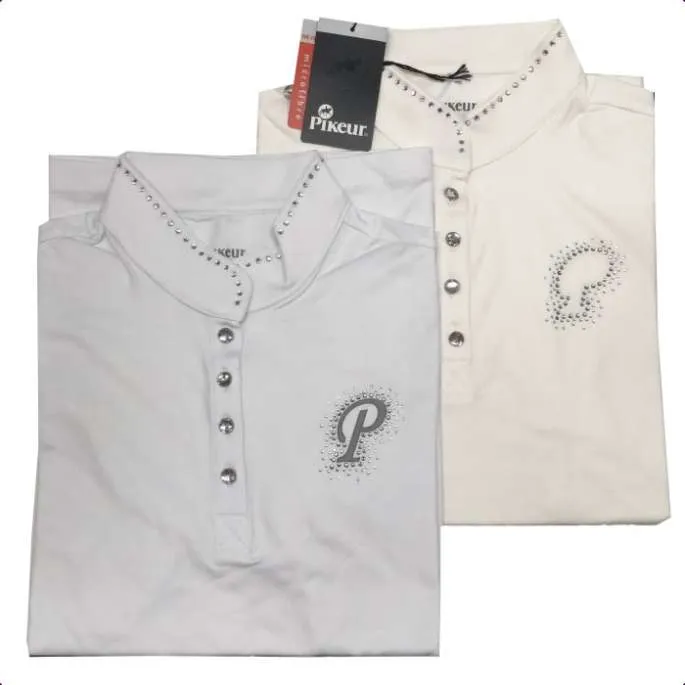 Polo Strass Dame - Pikeur - blanc - 38DE /40FR Solde