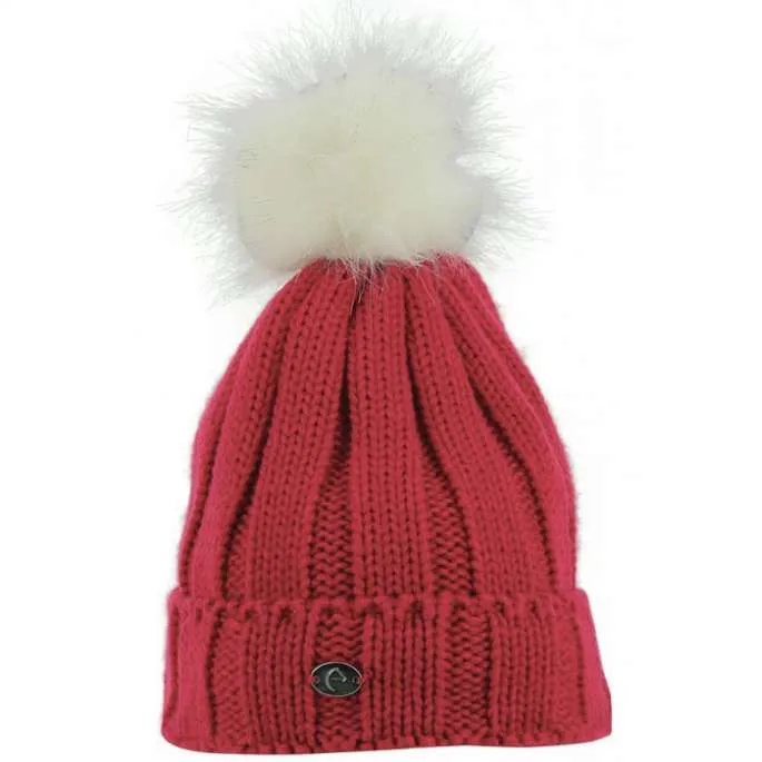Bonnet Pompon Ctes - Equithme - framboise Offre Limite