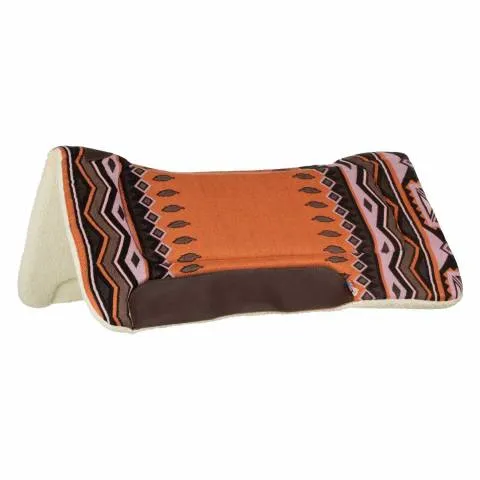 Commander Maintenant Tapis de selle western orange avec empicements en cuir - Pool's - co laine