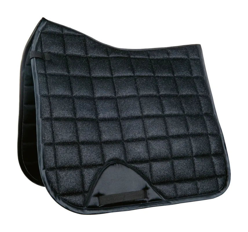 Tapis Glitter Mesh Style HKM - Poney dressage - Noir Offre Spciale