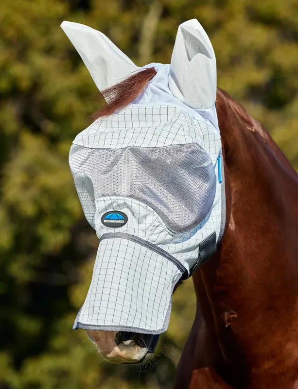 Masque mouches Weatherbeeta Hybrid - M - Blanc / charbon de bois Commander Maintenant