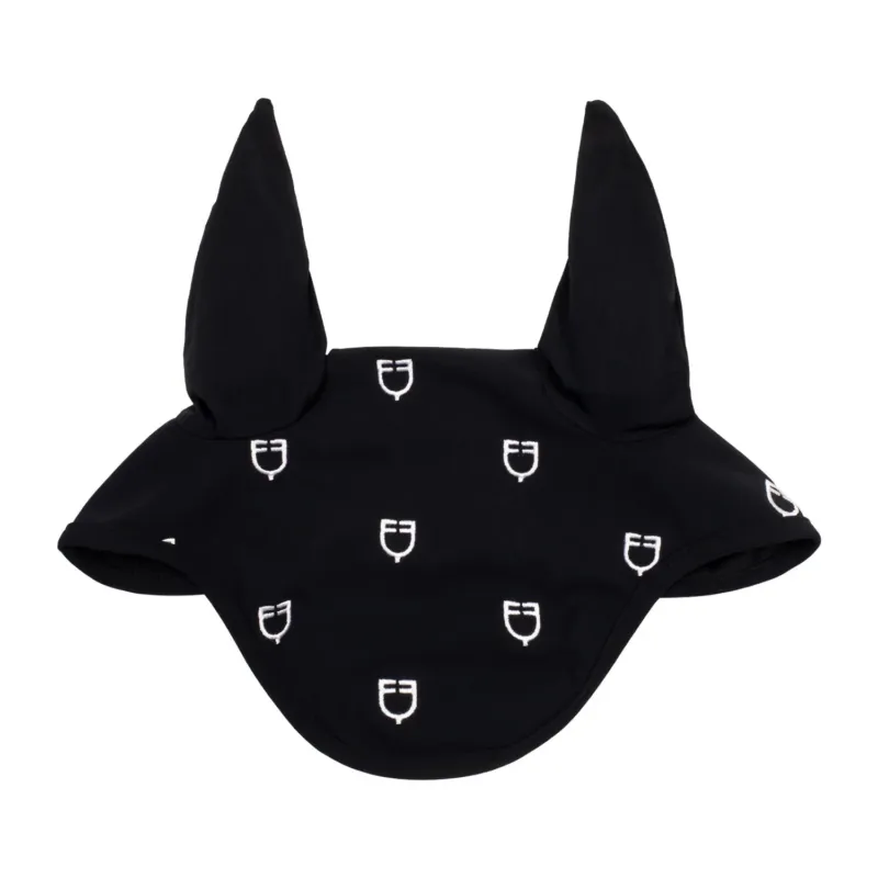 Seulement Aujourdhui Bonnet anti-mouches logo multicolore Black Line Edition Equestro - Poney - Noir
