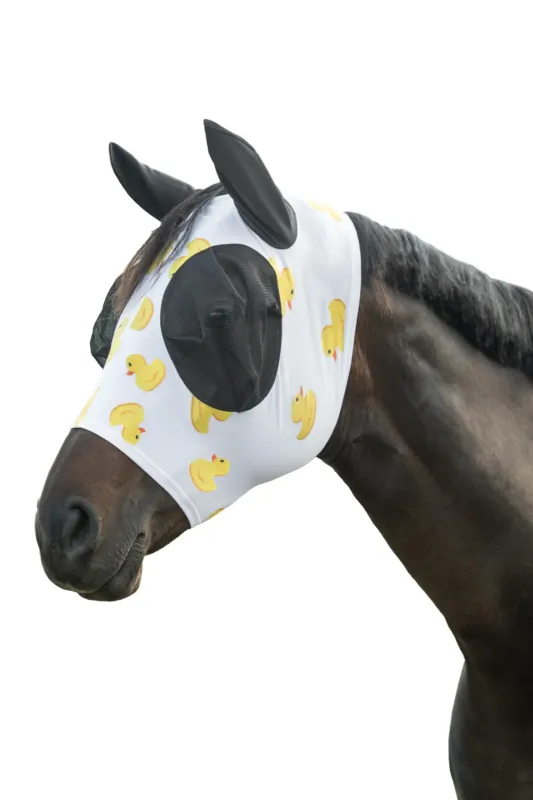 Offre Du Jour Masque anti-mouches HKM Canard - Cheval - Jaune