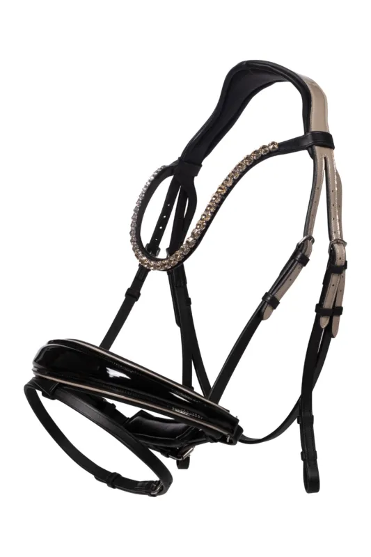 Haute Qualit Bridon Lauria Garrelli Limone Elegant - Poney - Noir / beige