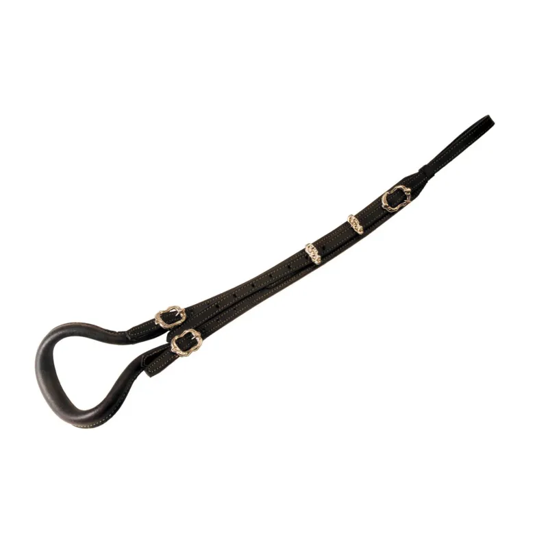 Bon March Croupire portugaise en cuir JM - Noir / argent