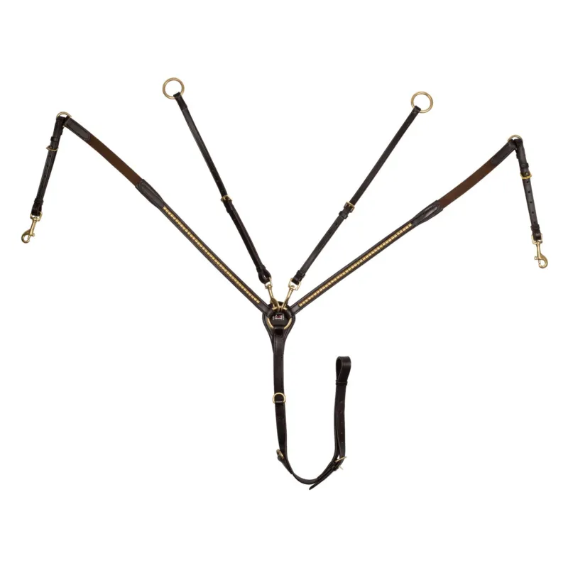 Affaire Saisir Collier de chasse en Cuir avec Clincher en Laiton Supreme - Cheval - Marron