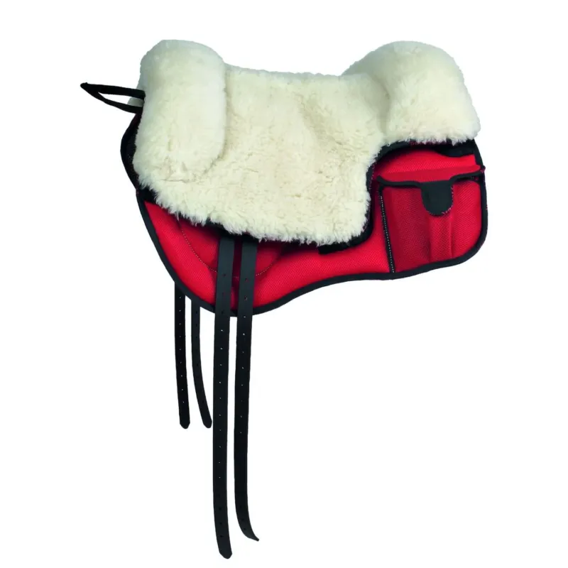Tapis de monte cru avec poche Umbria Equitazione sige en laine - Rouge Marque
