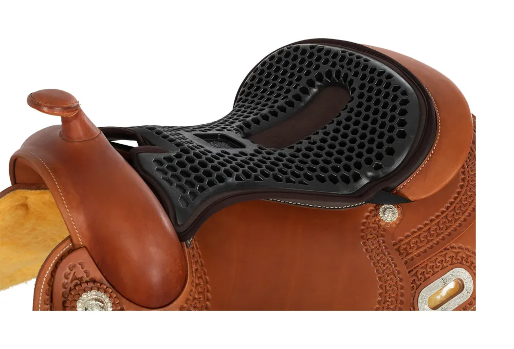 Must-Have Couvre sige Acavallo Ortho-Coccyx Western Gel Hexagonal Dri-Lex 20mm - S - Marron