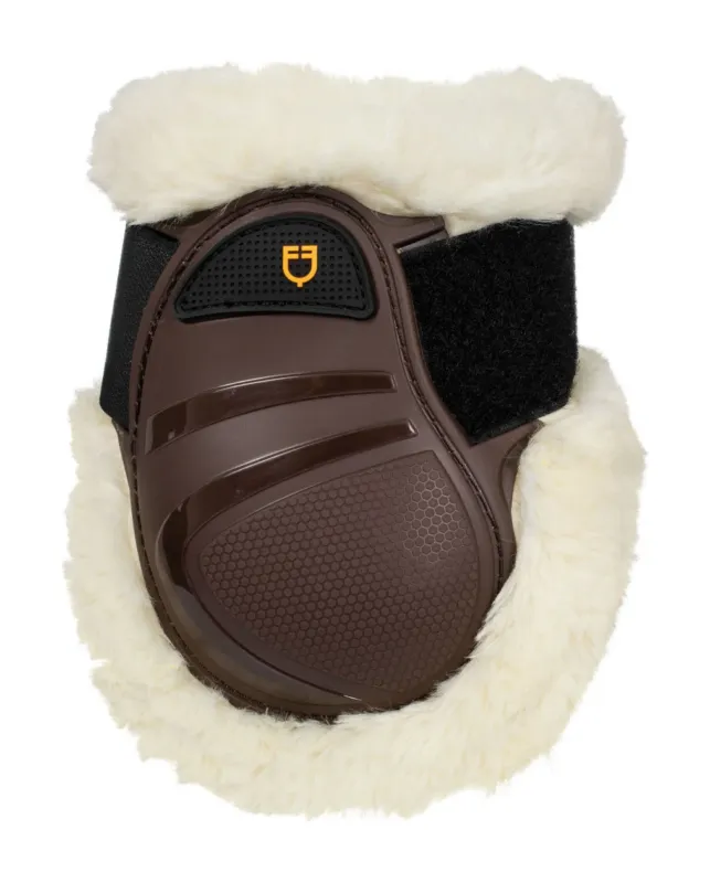 Bon March Protge-boulets pour jeunes chevaux en TPU et mouton synthtique Ruby Equestro - Cob - Marron
