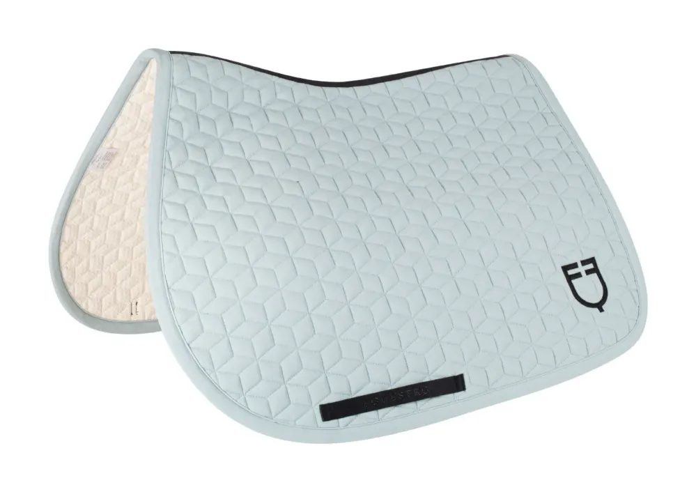 Dernier Modle Tapis de selle de saut en matelassage cubique Equestro - Poney - Brume grise