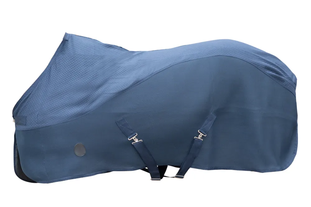 Couverture anti-mouches Comfort Premium HKM - 165 cm - Bleu profond Certifi