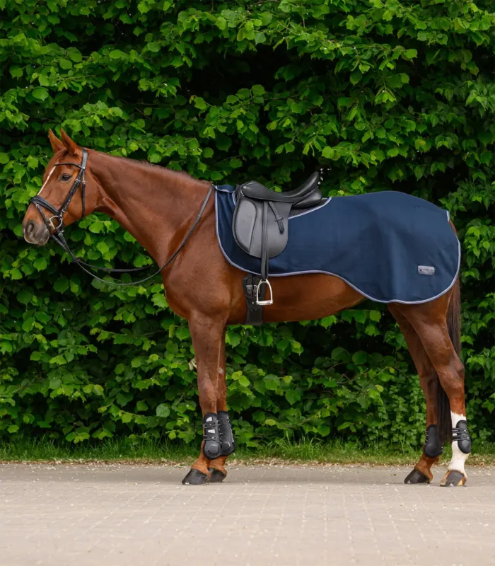Couvre-reins Waldhausen polaire - Poney - Bleu nocturne Populaire