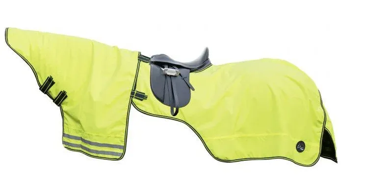 Achetez Aujourdhui Couverture avec couvre-cou amovible HKM - 155 cm - Jaune fluo