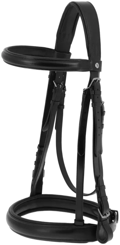 Bridon et rnes sangles Percheron Norton - Cheval de trait - Noir Haute Qualit