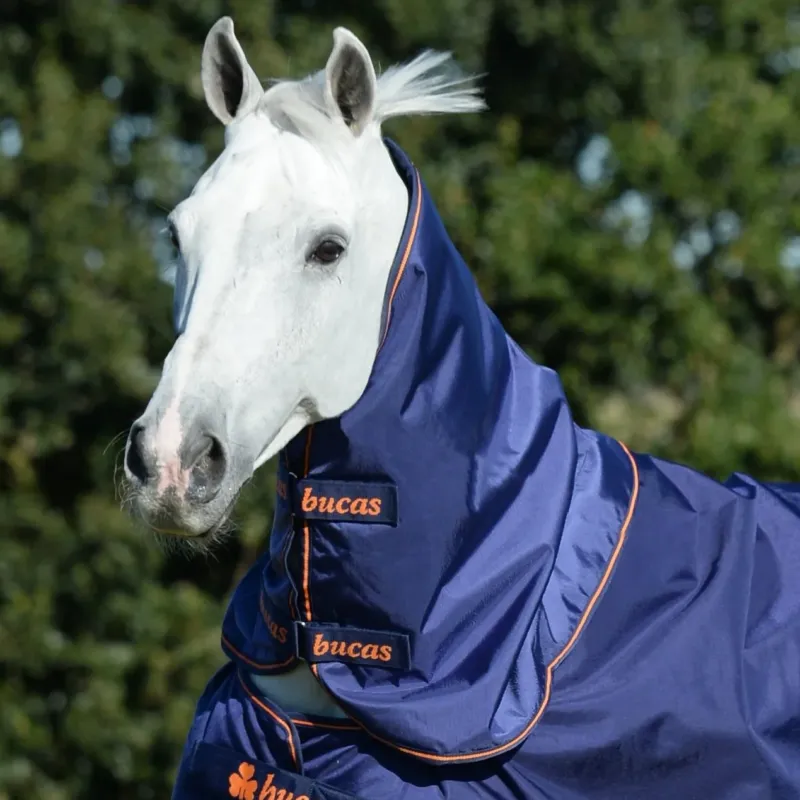 Couvre-cou Bucas Therapy Turnout Neck - XS - Marine / orange Acheter En Ligne