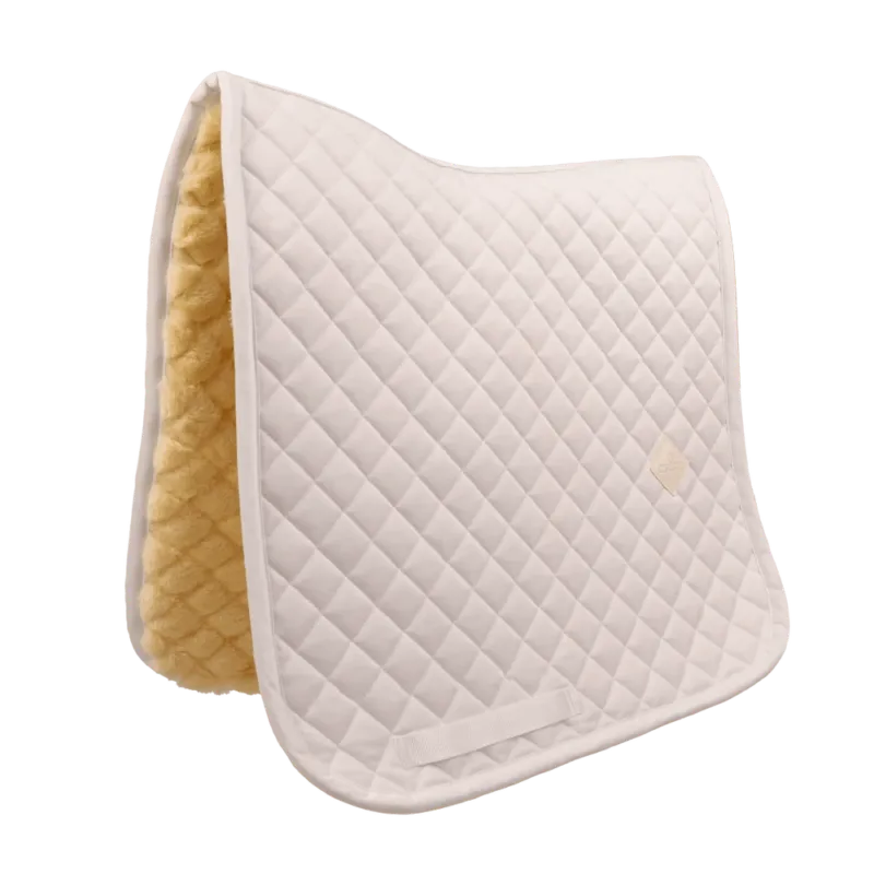 Vente Flash Tapis de selle en mouton Skin Friendly Diamond Dressage Kentucky - Cheval - Blanc