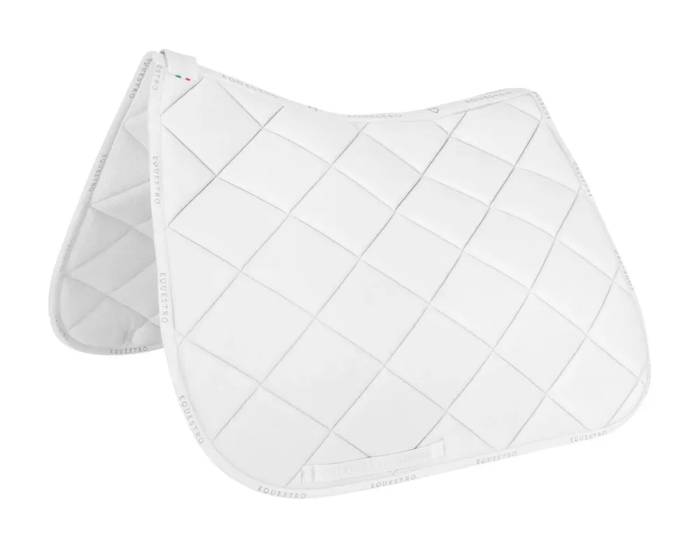 Petit Prix Tapis de dressage Equestro en tissu technique - Poney - Blanc / blanc