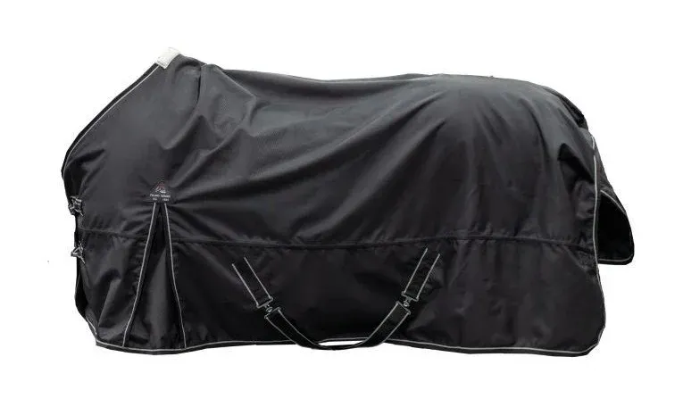 Couverture de pr Premium HKM 1680D 200g doublure lisse - 145 cm - Noir Commande En Gros