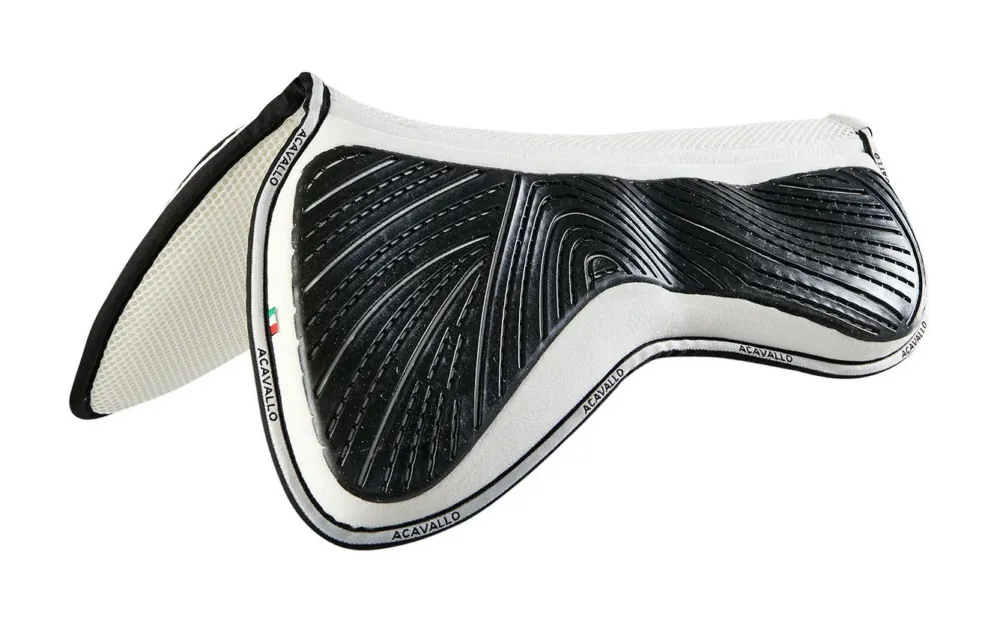 Offre Limite Amortisseur mmoire de forme avec grip en gel hexagonal et rehausse avant Acavallo - L - Blanc