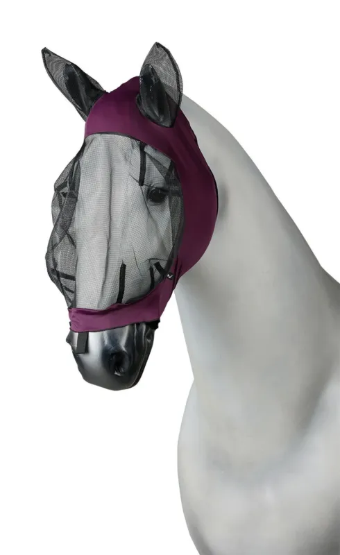 Masque anti-insectes Soft Stretch Horze - Cob - Rouge fonc Acheter En Ligne