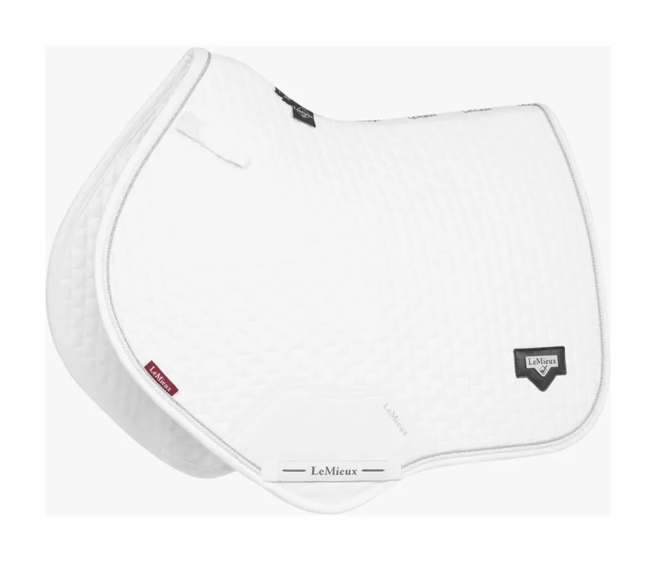 Tapis de selle LeMieux CC Puissance Suede - L - Blanc Seulement Aujourdhui