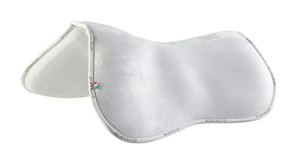 Offre Exclusive Amortisseur mmoire de forme avec gel hexagonal et rehausse arrire Acavallo - Taille 2 - Blanc