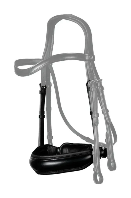 Muserolle Large Fermeture Pull Back Mat New English Collection by Dy'on - Grand cheval - Noir Affaire Saisir