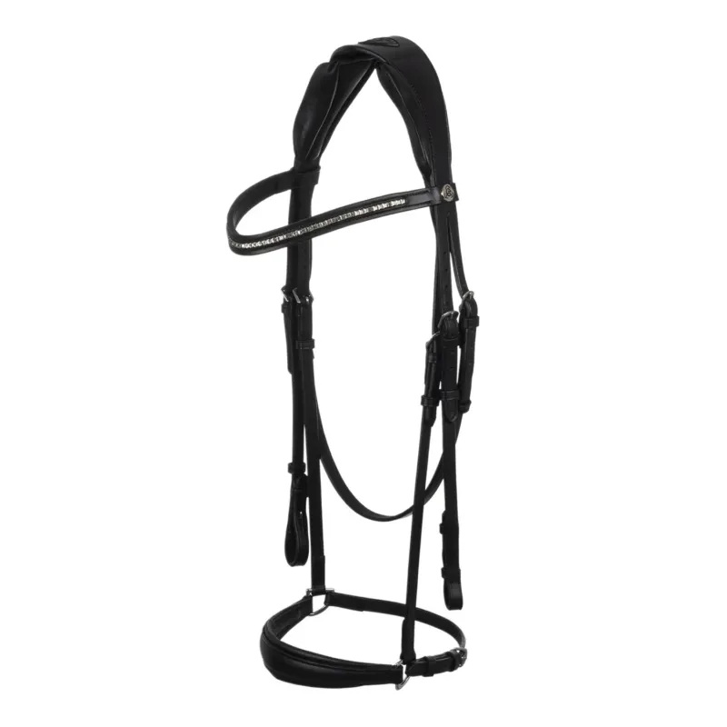 Rduction Bridon Venere en cuir de veau Acavallo - Poney - Noir
