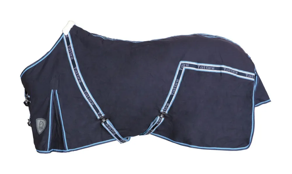 Prix Promo Couverture Tattini poney en chanvre - 95 cm - Bleu