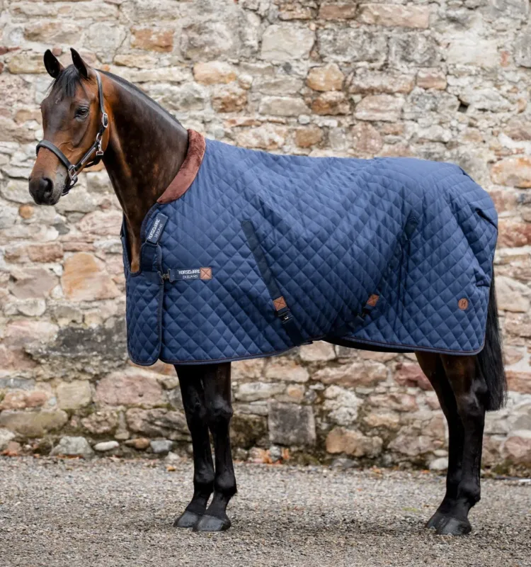 Solde Couverture de box Signature 200g Horseware - 125 cm - Marine / marron / argent