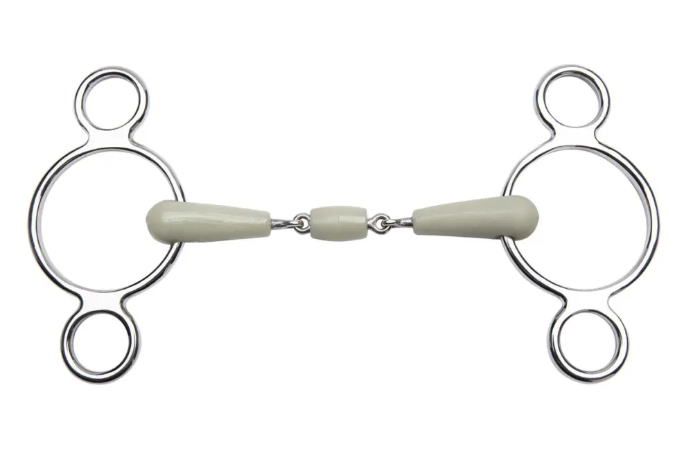Mors rglable Feeling 3 anneaux flexi double brisure - 135 mm Bon March