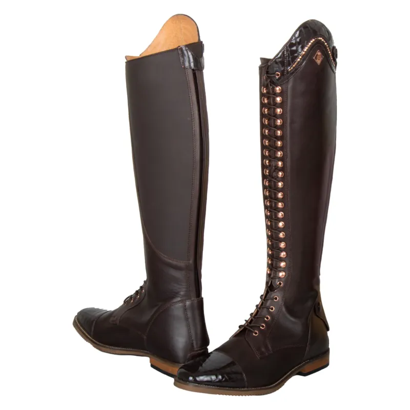 Bottes d'quitation Imperial Riding Olania Dressage Longue/Large - 37 - Marron / marron croco Quantit Limite