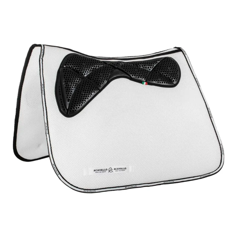 Paiement Scuris Tapis de dressage carr en mousse mmoire de forme avec grip en gel et espaceur 3D Acavallo - Blanc