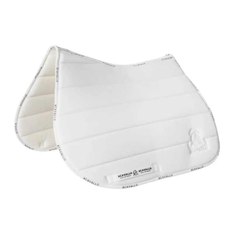 Tapis de selle JS CW-3DS matelass louvre et bambou Acavallo - Blanc Commande En Gros