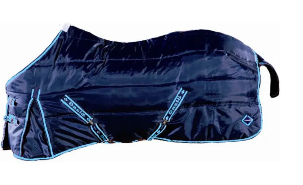 Achetez Aujourdhui Couverture d'curie Dasl matelassure horizon poney - 75 cm - Bleu bords et sangles bleu ciel