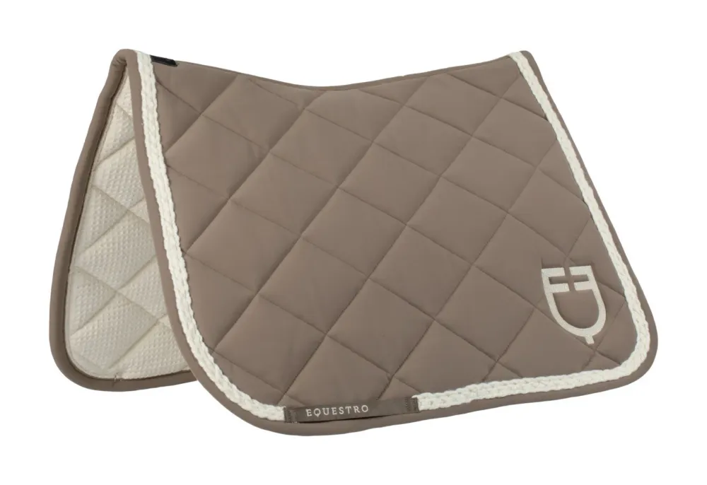 Haute Qualit Tapis de dressage Equestro cordon tress - Cheval - Walnut / blanc antique