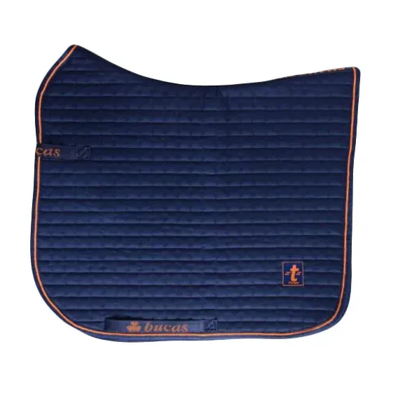 Tapis de selle Bucas Therapy Dressage - Marine / orange Nouvelle Collection