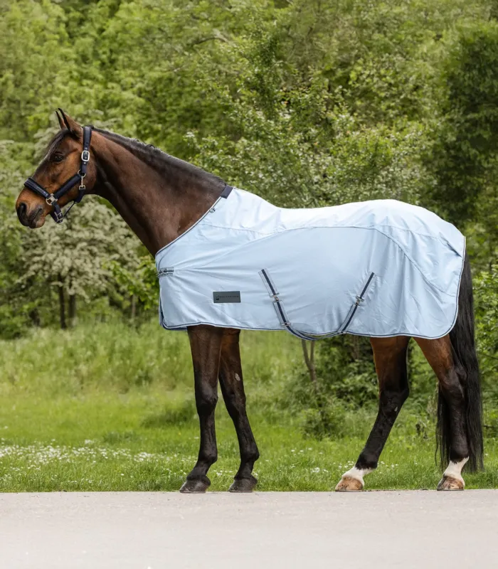 Offre Limite Couverture de pluie anti-mouche Waldhausen Protect - 135 cm - Bleu clair / bleu nocturne