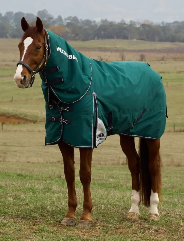 Prix Bas Couverture Weatherbeeta ComFiTec Dynamic Turnout 220g cou dtachable - 115 cm - Vert fort / marine