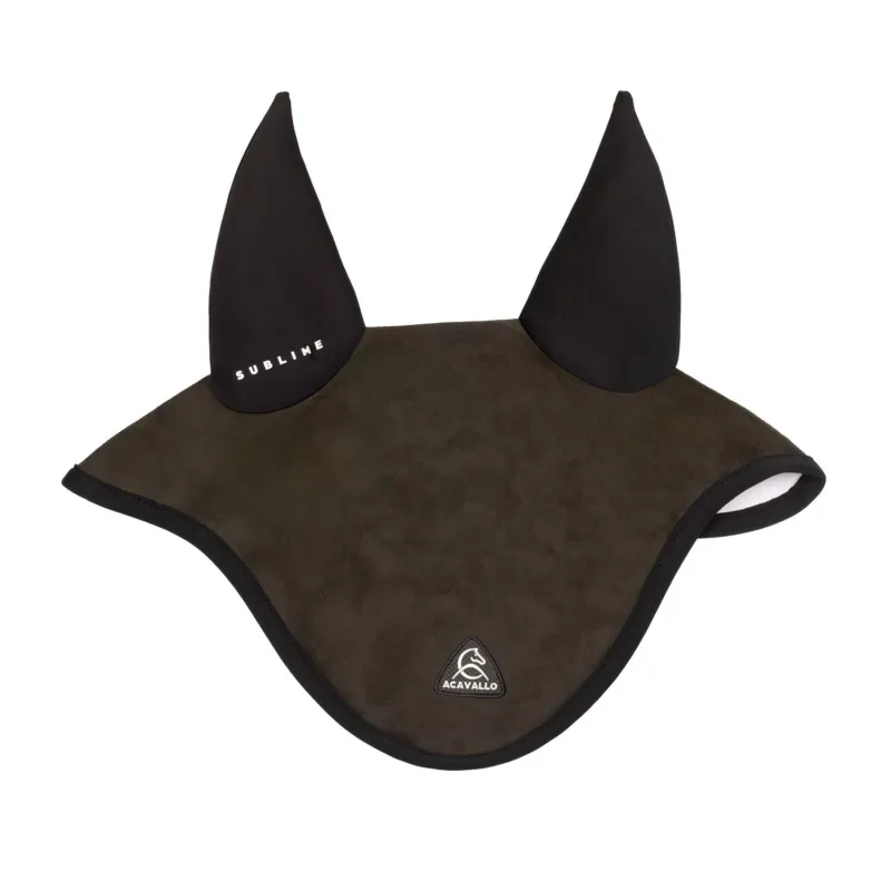 Bonnet anti-mouches Acavallo Sublime en Louvre avec patch logo en silicone - Cheval - Marron Meilleure Vente