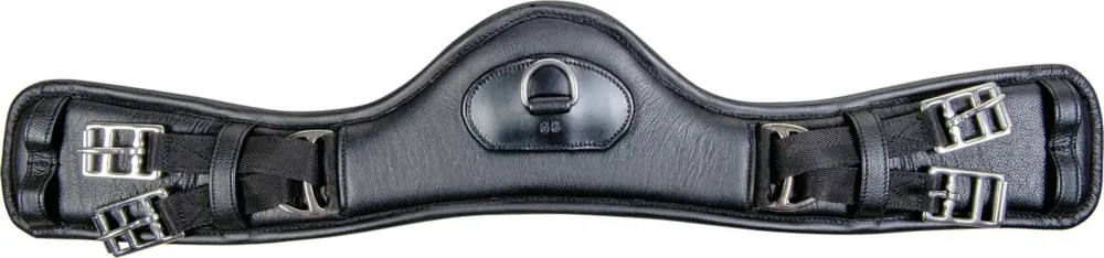 Meilleur Prix Sangle en cuir Dressage Anatomic sans lastique HKM - 55 cm - Noir