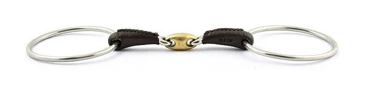 Solde Mors Jump'In grands anneaux double brisure recouvert de cuir - 135 mm