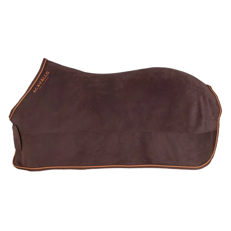 Couverture de box en polaire 800g Acavallo - 165 cm - Marron / orange Prix Rduit